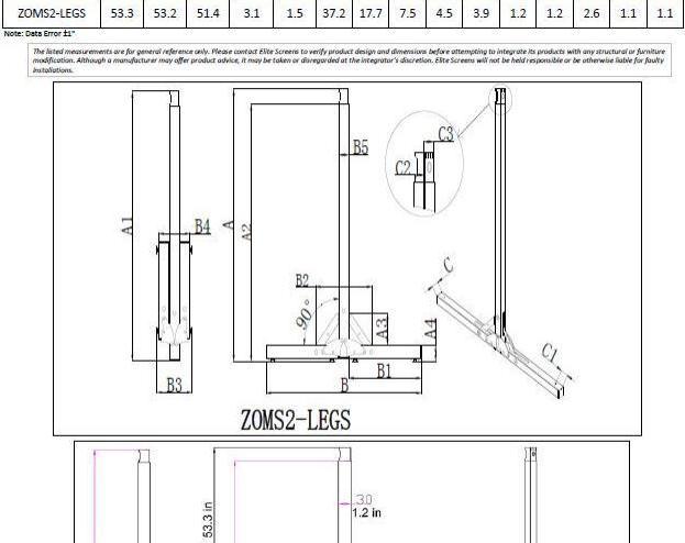Actual product image Elite Screens Oms (Mounting)