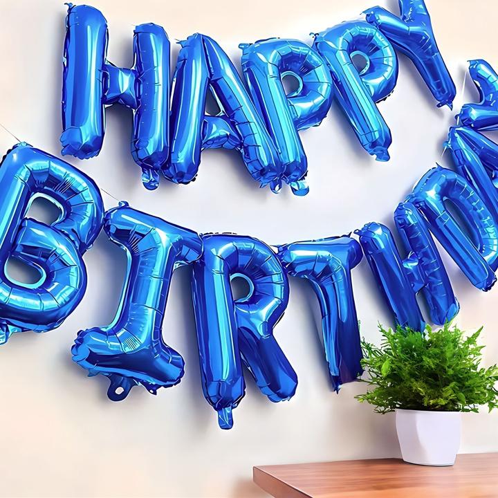 Produktbild Hermex Buchstabenballon S Blau Geburtstagsparty Ballon Folienballon 60cm (1 x)