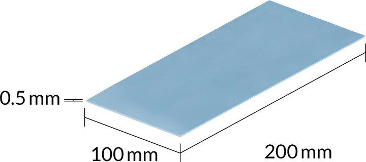 Image du produit Arctic TP-3 (200x100mm, t:0.5mm) Pack de 2pcs (0.50 mm, 6 W/m K)