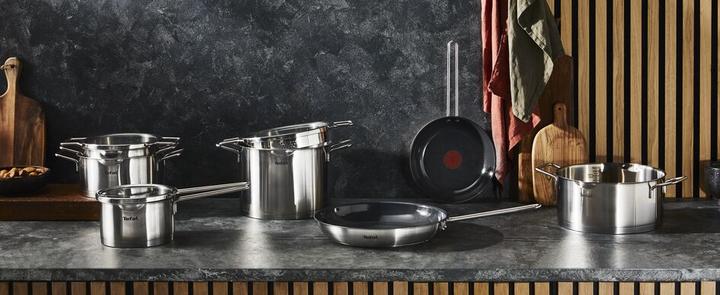 Actual product image Tefal Nordica Ceramic Koekenpan - Ã˜28 CM - Keramisch - PFAS-vrij - Inductie (H8710655) (28 cm, Stainless steel)
