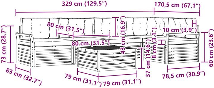 Produktbild vidaXL Outdoor-Sofa