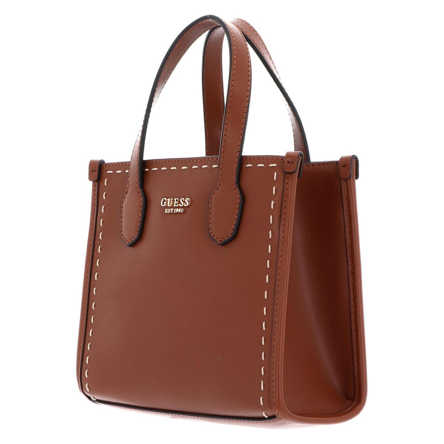Guess, Damen, Handtasche, Silvana 2 Compartment Mini Tote, Beige, Braun