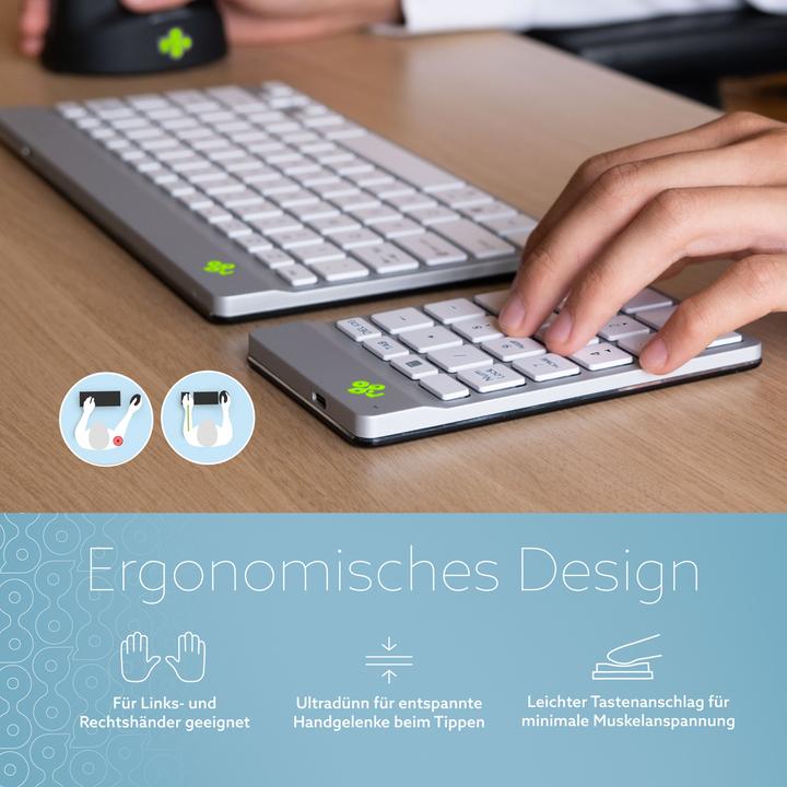 Actual product image R-Go Tools Numpad Break White Bluetooth Numeric Keyboard (Numeric keypad, Wireless)