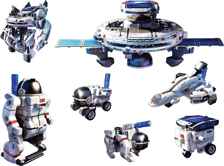 Powerplus Solar Kit de jouets 7 modèles hybrides alimentés par énergie solaire ou par microcondensateurs