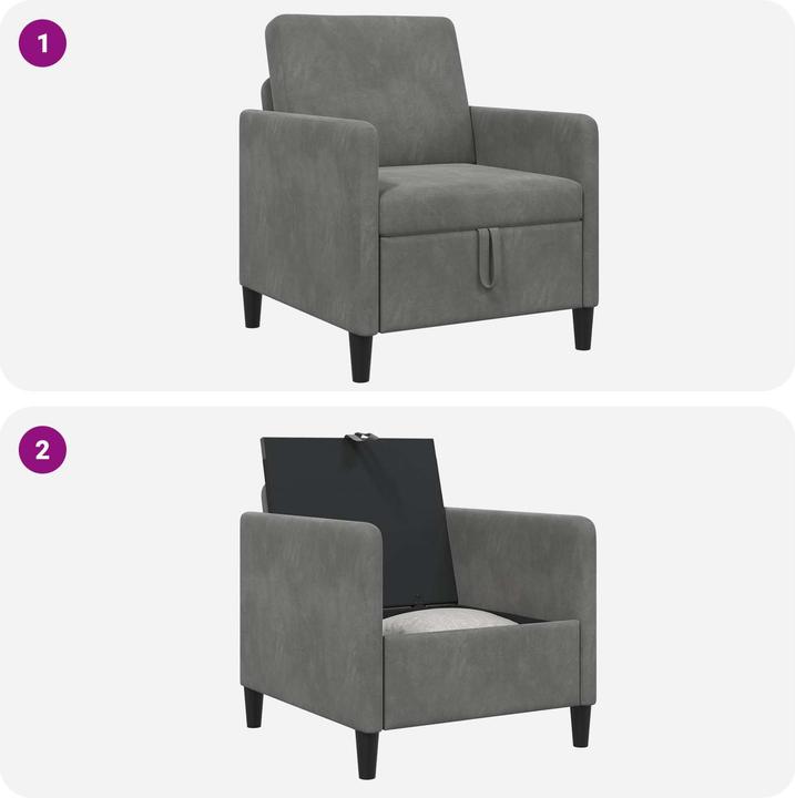Produktbild vidaXL Sofa mit Stauraum (1-Sitzer)