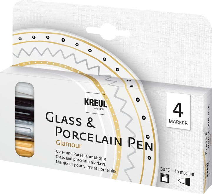 Immagine prodotto Kreul Penna in vetro e porcellana (Multicolore, 4 mm, 4 x)