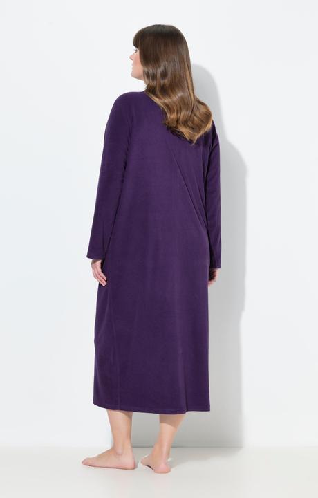 Image du produit Ulla Popken Peignoir en tissu éponge, doux et confortable - fermeture à glissière à double sens (74)