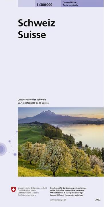 General map of Switzerland 300000