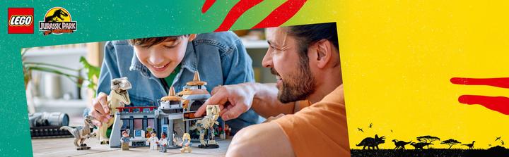 Image du produit LEGO Attaque du T. rex et du raptor sur le centre des visiteurs (76961, LEGO Jurassic World)