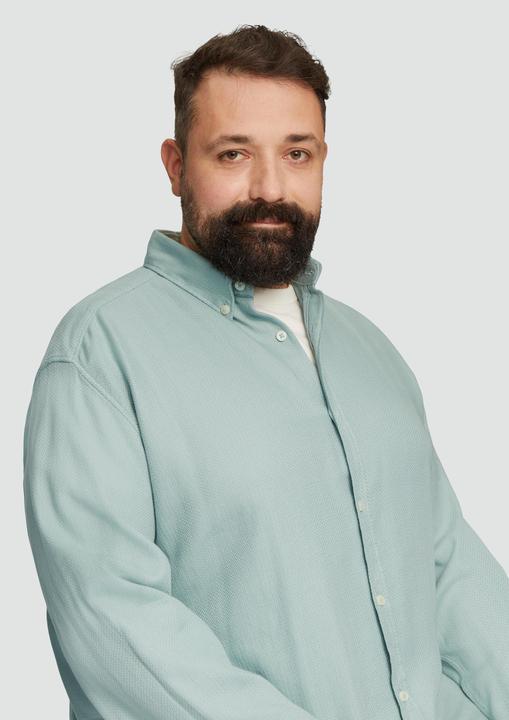Immagine prodotto s.Oliver Hemd Regular Fit: Strukturiertes Baumwollhemd mit Button-Down-Kragen (5XL)