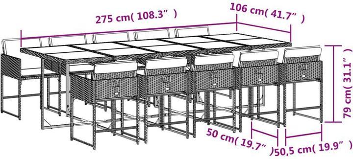 Produktbild vidaXL Garten Essgruppe