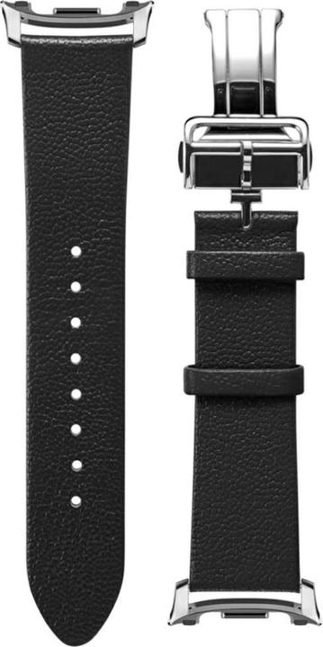 Image du produit Spigen - Enzo - Samsung Galaxy Watch8 40mm/Watch8 44mm/Watch8 Classic, Genuine Goat Leather - Black (20 mm, 22 mm, Cuir naturel, Cuir véritable, Cuir véritable)