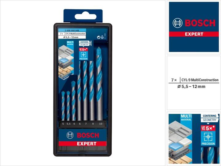 Produktbild Bosch Professional Zubehör Expert CYL-9 (Ø 8.0 mm, 5.0 mm, 5.5 mm, 7.0 mm, 6.0 mm, 10.0 mm)