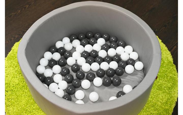 Actual product image Knorrtoys Ball pool soft "Grey" - 100 balls grey/white (approx. 6cm diameter)