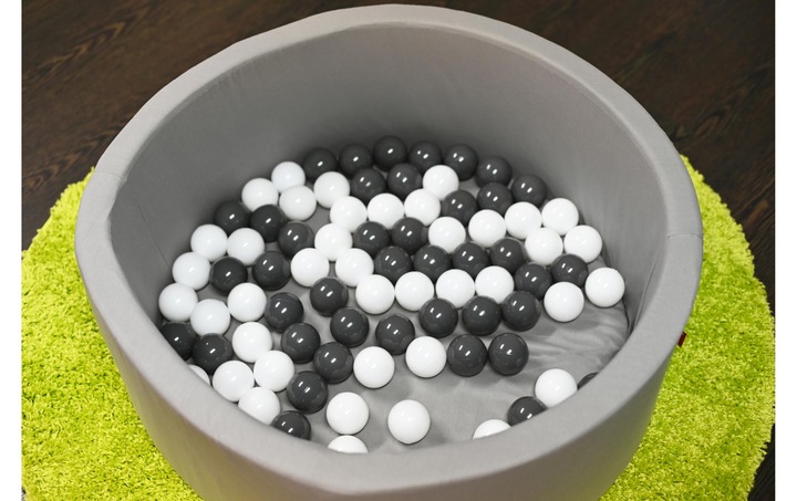 Immagine prodotto Knorrtoys Palla da biliardo morbida "Grey" - 100 palline grigio/bianco (circa 6 cm di diametro)
