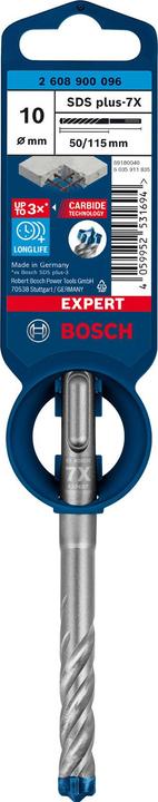 Actual product image Bosch Professional Zubehör Expert SDS plus-7X hammer drill, 10 x 50 x 115 mm (10 millimetres)