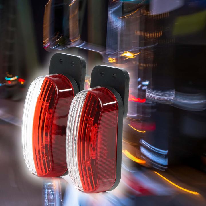 Actual product image Wiltec 2x 6 LED Marker Light Contour Lamp for Trailers Set of 2 Running-light for Caravans Safety