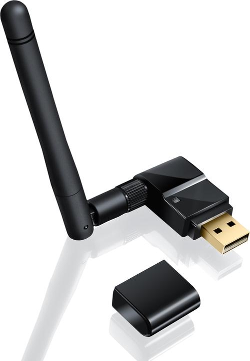 Image du produit CSL Adaptateur WLAN USB Clé WiFi 300 Mbit/s avec antenne 802.11n/b/g, SMA, longue portée, Windows 11 (USB 2.0)