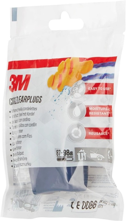 Actual product image 3M Hearing protection plugs with cord (1 x)