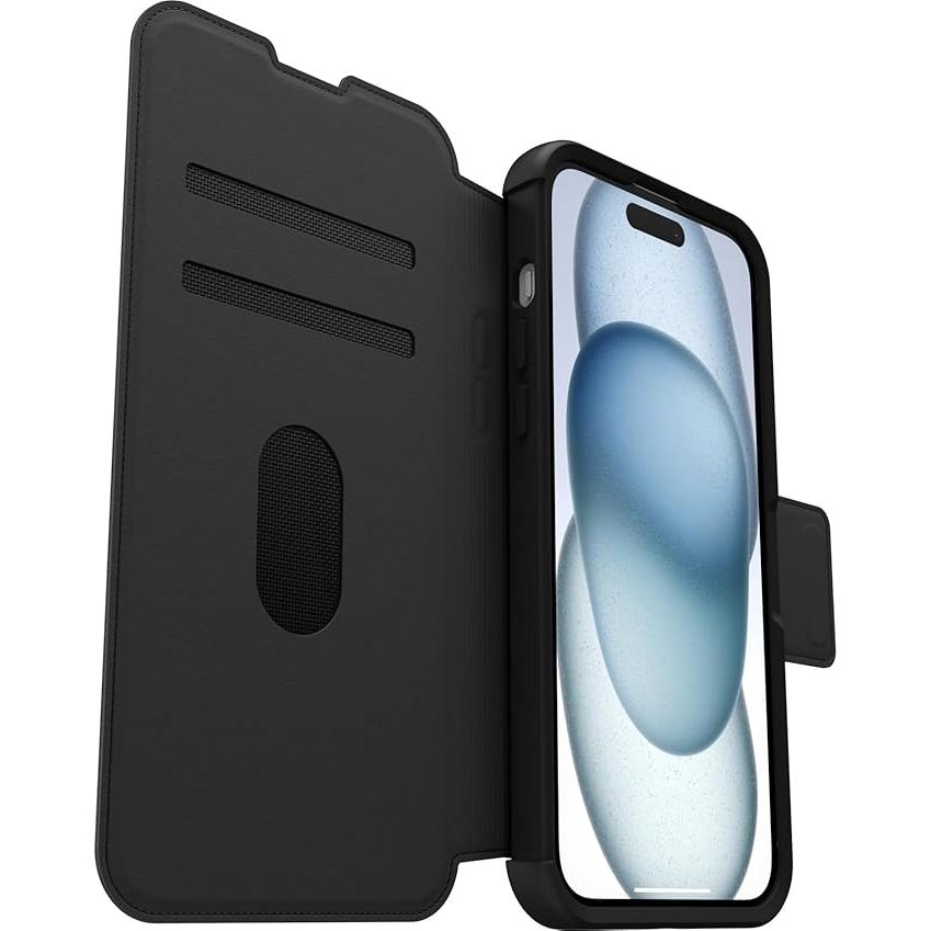 Thumbnail - OtterBox Strada Folio mit MagSafe (Apple iPhone 15 Plus), Smartphone Hülle, Schwarz