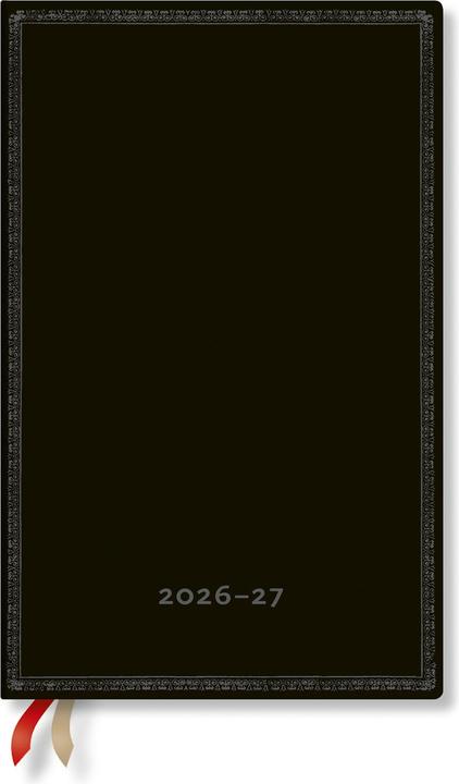 Paperblanks PAPERBLAN Agenda Black Ed. Maxi 26/27 DF2030-2 1W/2S 13M FR Ver HC 13.5x21cm (1 Woche / 2 Seiten)