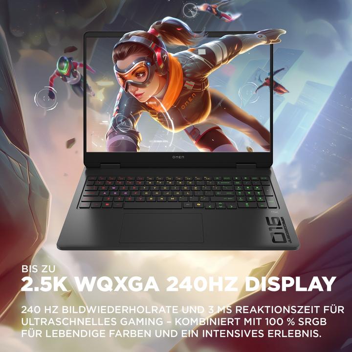 Produktbild HP Omen 16-ap0093ng Gaming Notebook 40,6 cm (16 Zoll) (16", AMD Ryzen 9 8940HX, 32 GB, 1000 GB, DE)