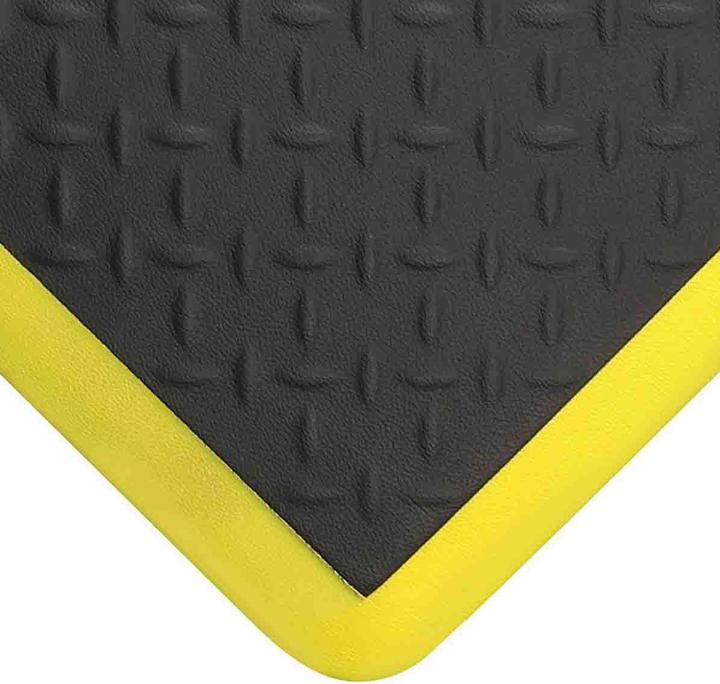 Produktbild Coba Europe Schwarz, Gelb Anti-Ermüdungsmatte Antirutsch Rautenprofil, SED01, Einzelne, 900mm x 1.2m (900 x 1200 mm)