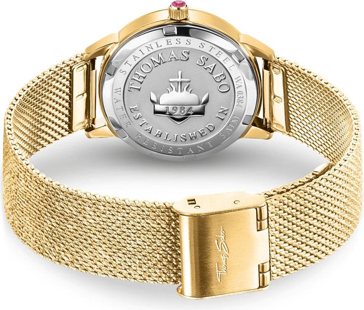 Produktbild Thomas Sabo Damenuhr Schlange in 3D-Optik gelbgoldfarben (33 mm)