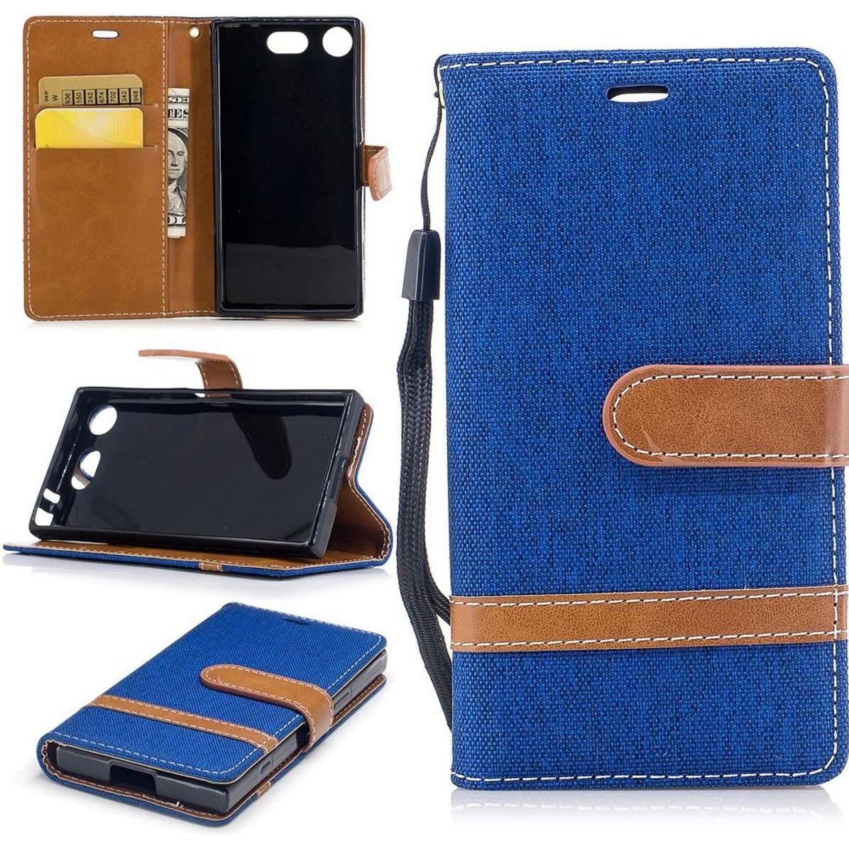 König Design Hülle Handy Schutz für Sony Xperia XZ1 Case Cover Tasche Wallet Etui Handyhülle (Sony Xperia XZ1), Smartpho...