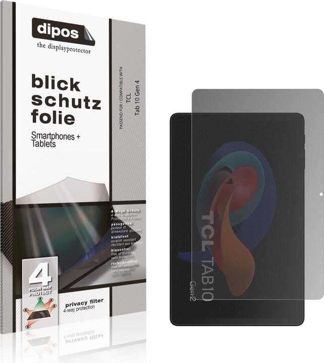 Actual product image Dipos Privacy Screen Protector 4-Way Privacy-Filter (TCL Tab 10L Gen 4)