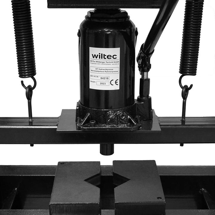 Image du produit Wiltec Presse hydraulique 30T noire 500mm Presse d'atelier Presse à cadre Presse à mandrin