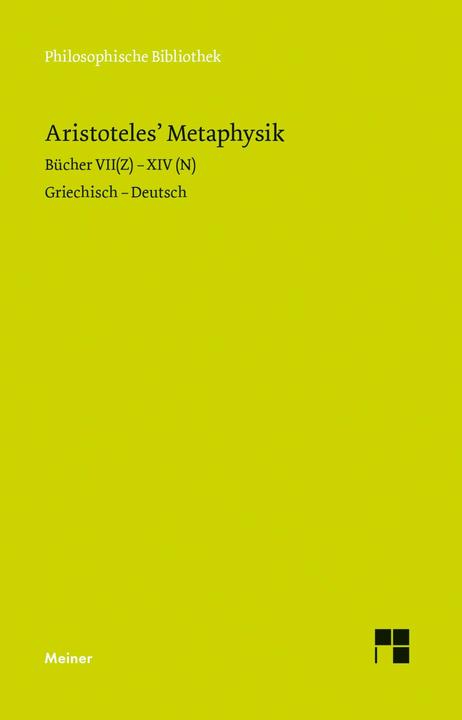 Produktbild Metaphysik (Deutsch, Aristoteles, Hermann Bonitz, Horst Seidl, 2009)