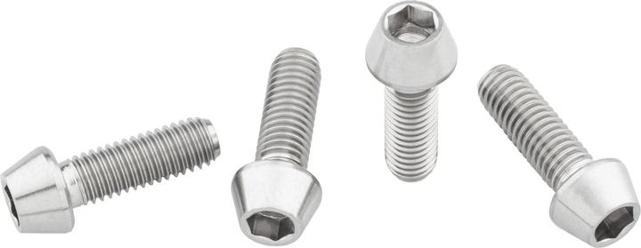 Wolf Tooth Flaschenhalter-Titanschrauben, M5x15mm, 4 Stk., raw titanium