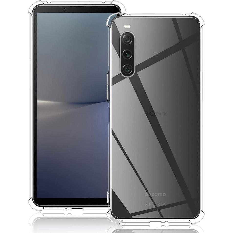 Screenguard Sony Xperia 10 V Hülle Crystal Soft Airbag Bumper (Sony Xperia 10 V), Smartphone Hülle, Transparent