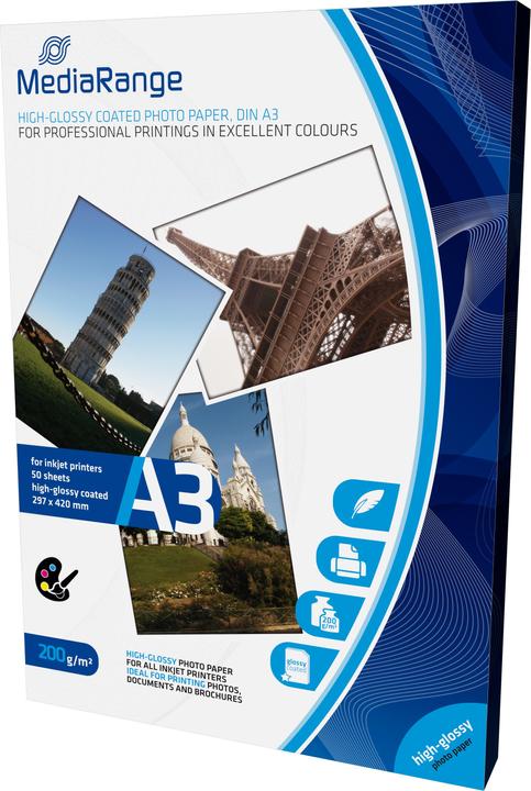 Productafbeelding MediaRange Hoogglans (200 g/m², A3, 50 x)