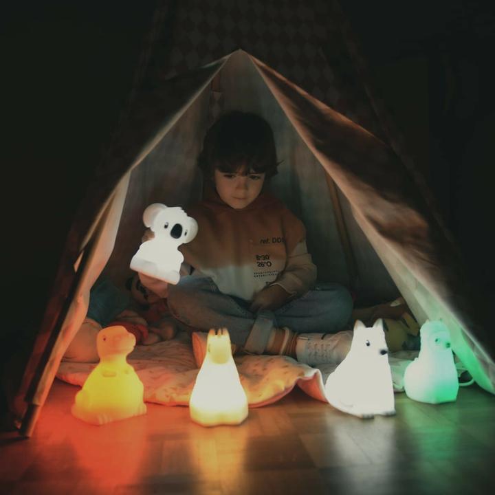Productafbeelding Kidywolf Nachtlampje met kleurveranderend nijlpaard 15cm