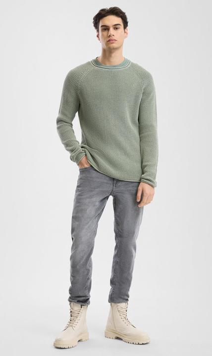 Produktbild s.Oliver Strickpullover Grobstrickpullover mit Wascheffekt und Rollkante (XXL)