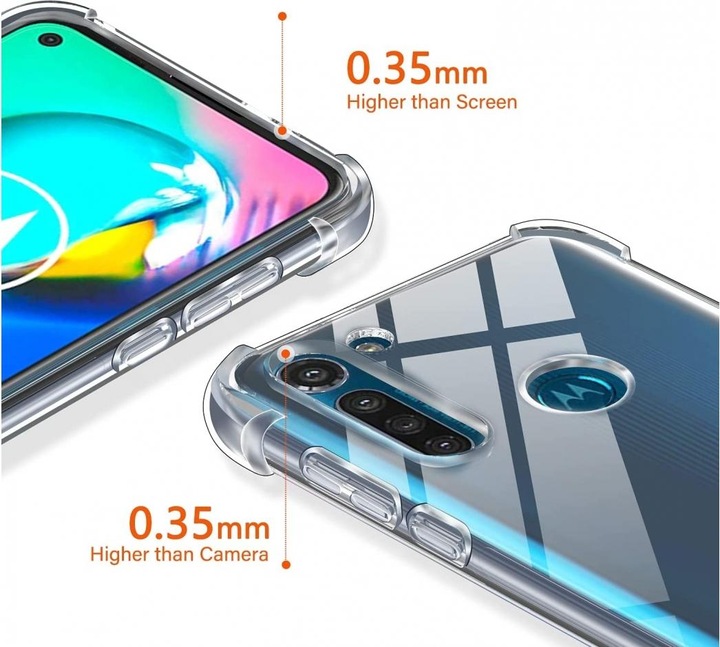 Produktbild Screenguard Motorola Moto G8 Power Hülle Crystal Soft Airbag Bumper (Motorola Moto G8 Power)