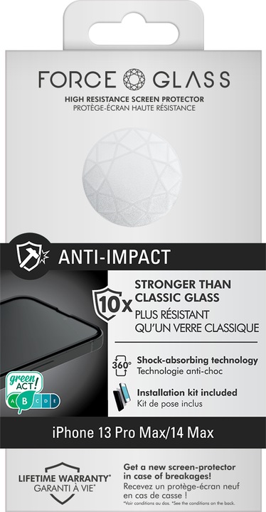 Actual product image Bigben Connected Glass screen protector (1 Piece, Apple iPhone 13 Pro Max, Apple iPhone 14 Plus)