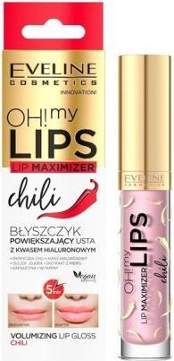Actual product image Eveline Oh My Lips Lip Maximizer Lip Gloss From Hyaluronic Acid Chilli 4.5Ml (Chili)