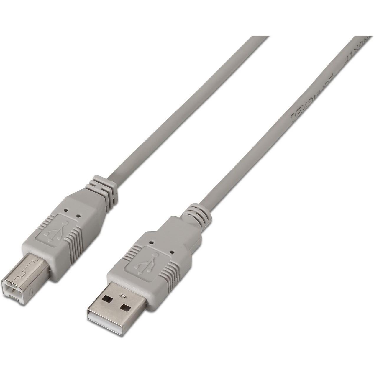 Aisens A101-0003 USB Kabel 3 m USB 2.0 USB A USB B Beige (3 m, USB 2.0), USB Kabel