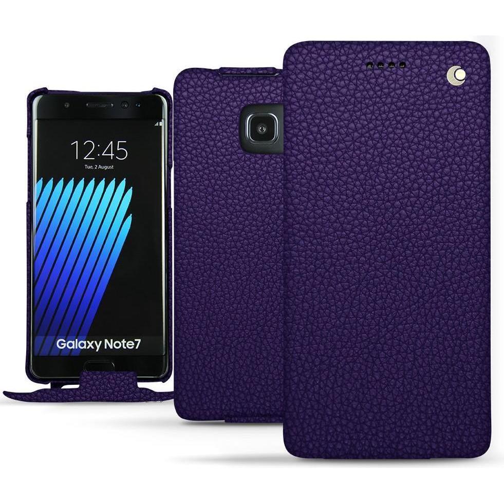 Noreve Lederschutzhülle vertikal (Samsung Galaxy Note 7), Smartphone Hülle, Violett