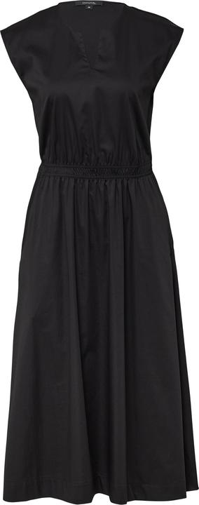 Image du produit Comma Kleid Midikleid aus Popeline mit V-Ausschnitt und Elastikbund (34)