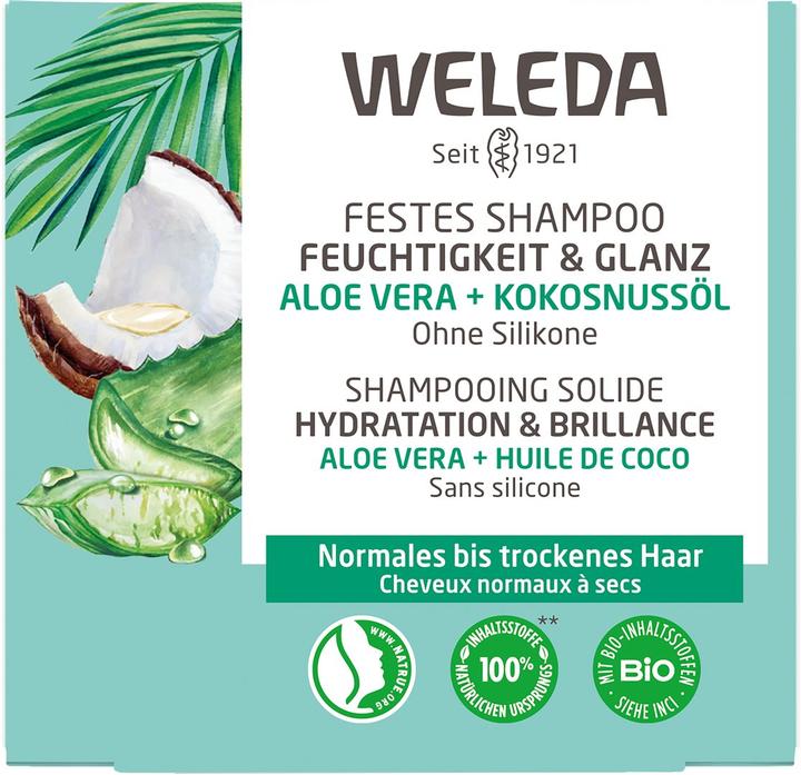 Actual product image Weleda Moisture and shine (Solid shampoo, 50 g)