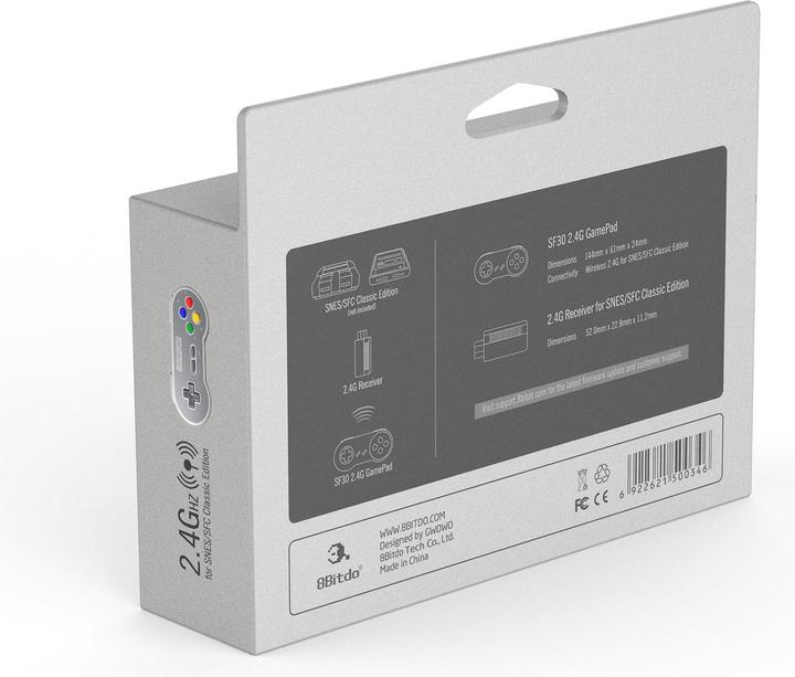 Produktbild 8bitdo SF30 Gamepad (SNES Classic, Switch, Android, Mac)