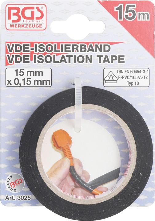 Actual product image BGS VDE Insulating Tape Roll 15 m (15 mm)