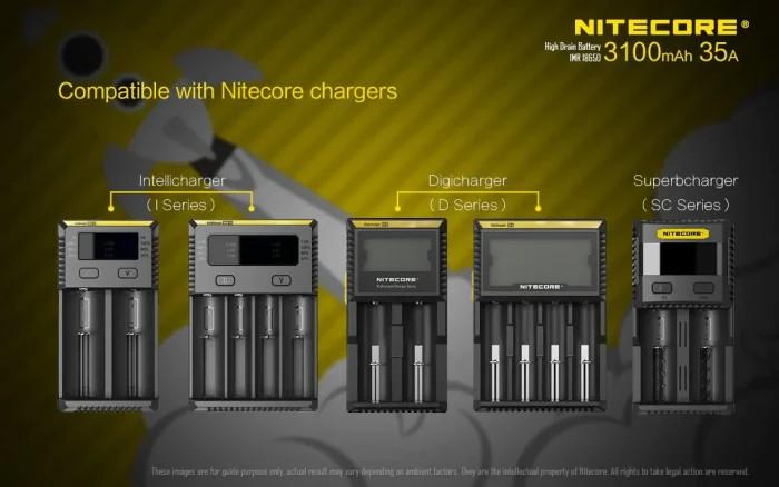 Produktbild Nitecore 18650 IMR Akku 3100mAh/35A 2Stk