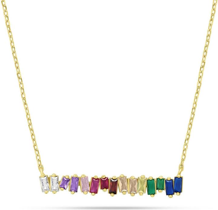 Image du produit Brilio Silver - Playful gold-plated necklace with colored zircons NCL148YRBW (Plaqué or)