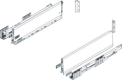 Produktbild Blum Schubkasten Komplett-Set Merivobox K, mit Korpusschiene