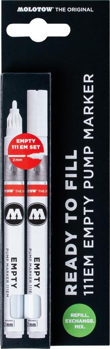 Produktbild Molotow Empty Pump Marker 211EM 4mm Blister VE=2 Stück (Weiss, 4 mm, 2 x)